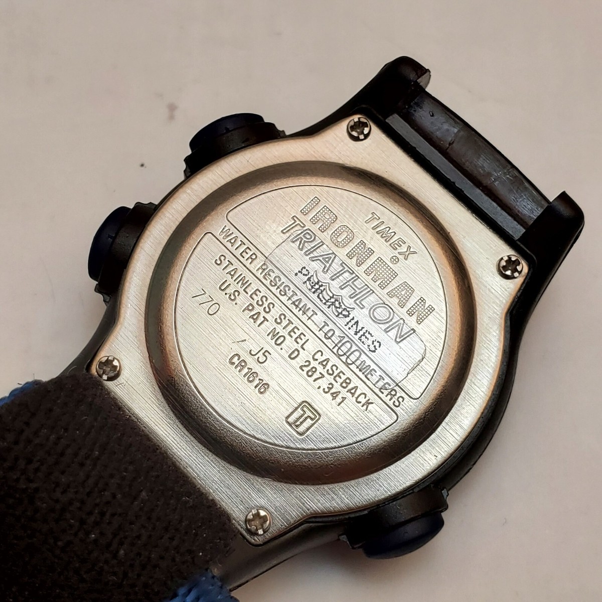 Vtg Timex Ironman Triathlon Digital Watch Women's Day Date 8