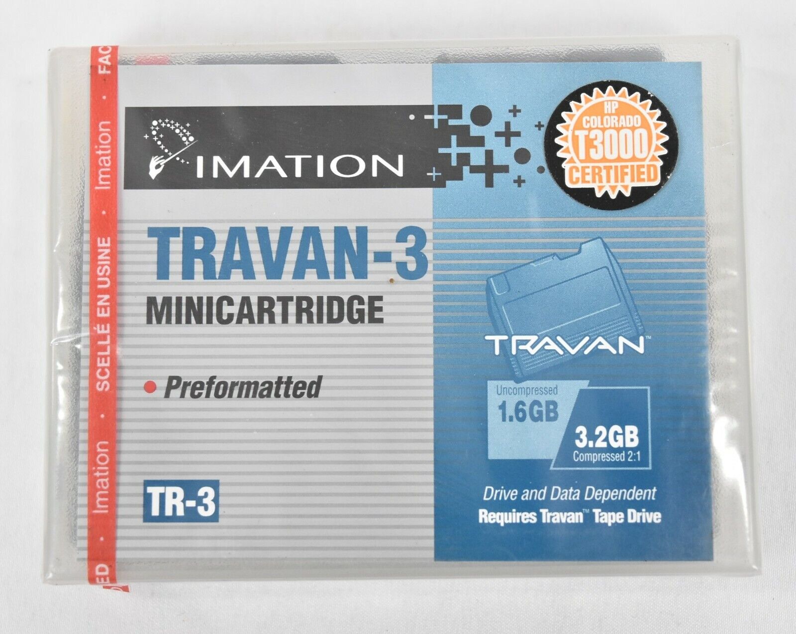 Imation TR-3 Travan 1.6GB 3.2GB Uncompressed Minicar Popularity Compressed Department store