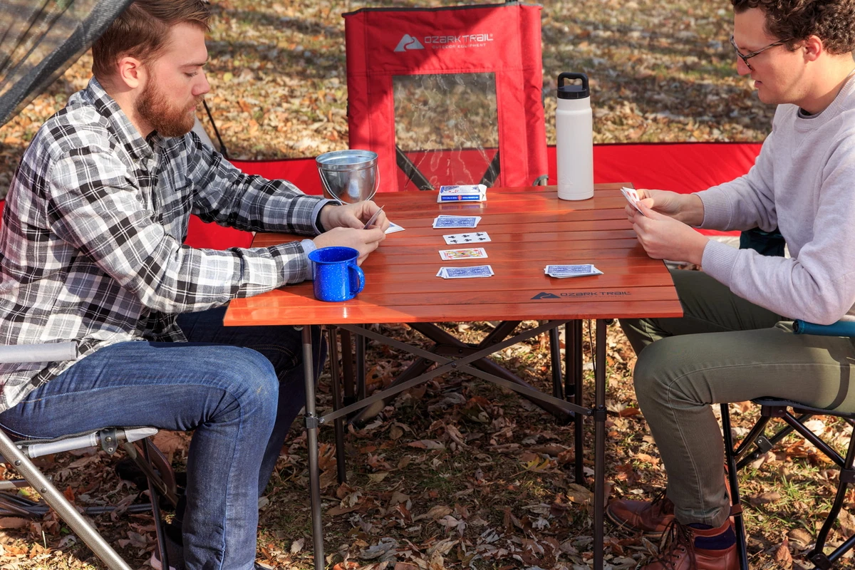 Ozark portable picnic table with chairs sale
