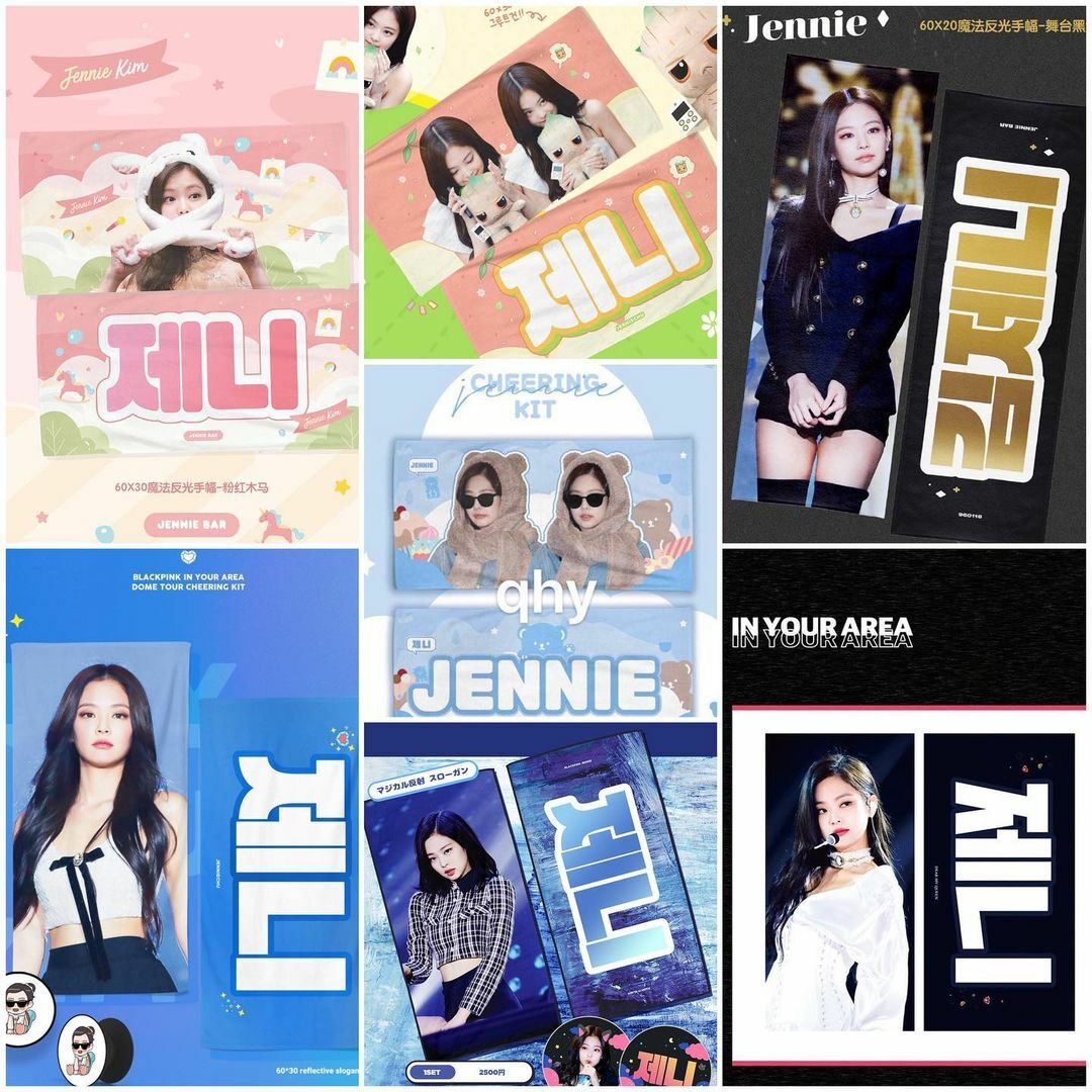 BLACKPINK JENNIE FANSITE SLOGAN CHEERING KITS | eBay
