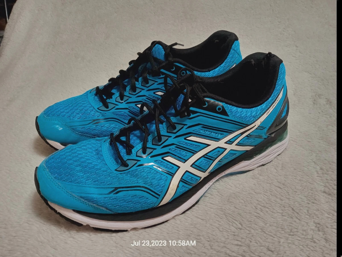 MENS ASICS GT 2000 5 Running Shoes Blue White Black T707N Size