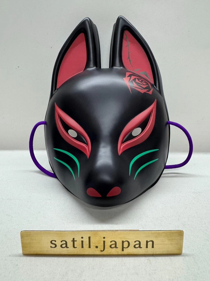 Mask Komendo Kokko Half Face Fox Kitsune Red, Black, White Set of 3 - Image 4 of 4