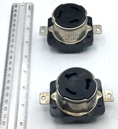 Hubbell Lot of 2 Twist Lock Industrial Receptacle 50A, 125/250V READ