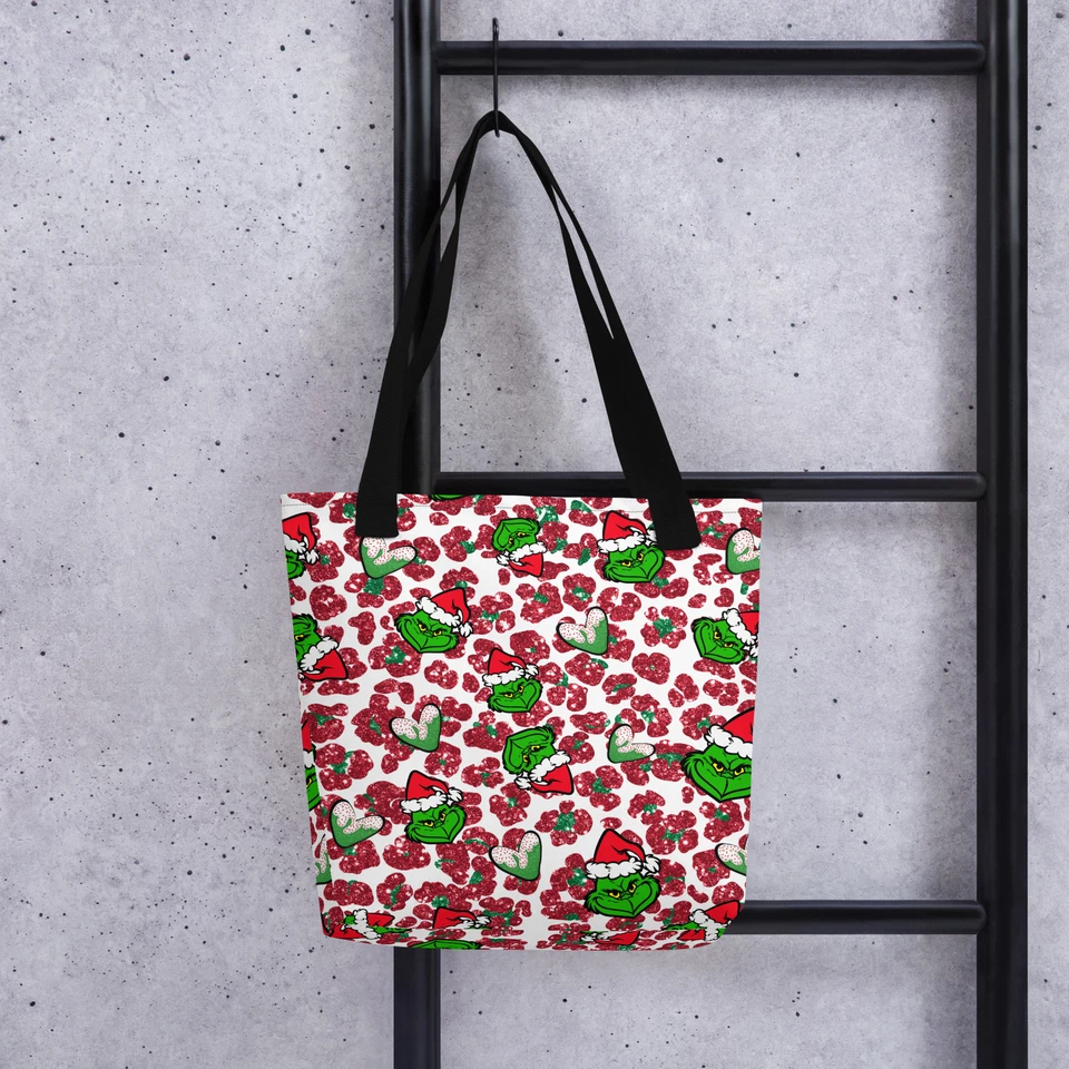 Bolso de Mano El Grinch Navidad Estampado Leopardo Foto 3 de 4