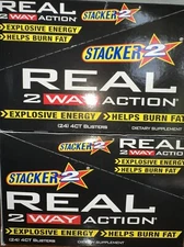 2 - 24ct Stacker REAL 2 Way Action Rapid Action Energy Weight Loss 48ct 192 Tabs