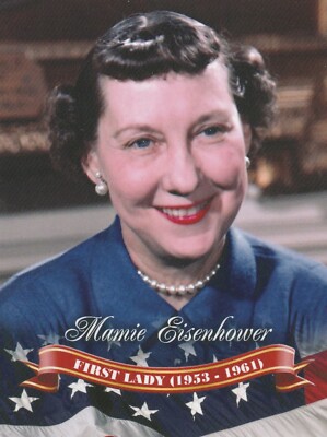 *Postcard-''Mamie Eisenhower'' (1st Lady-1953-61) -Wife/Pres D Eisenhower {Pres-34