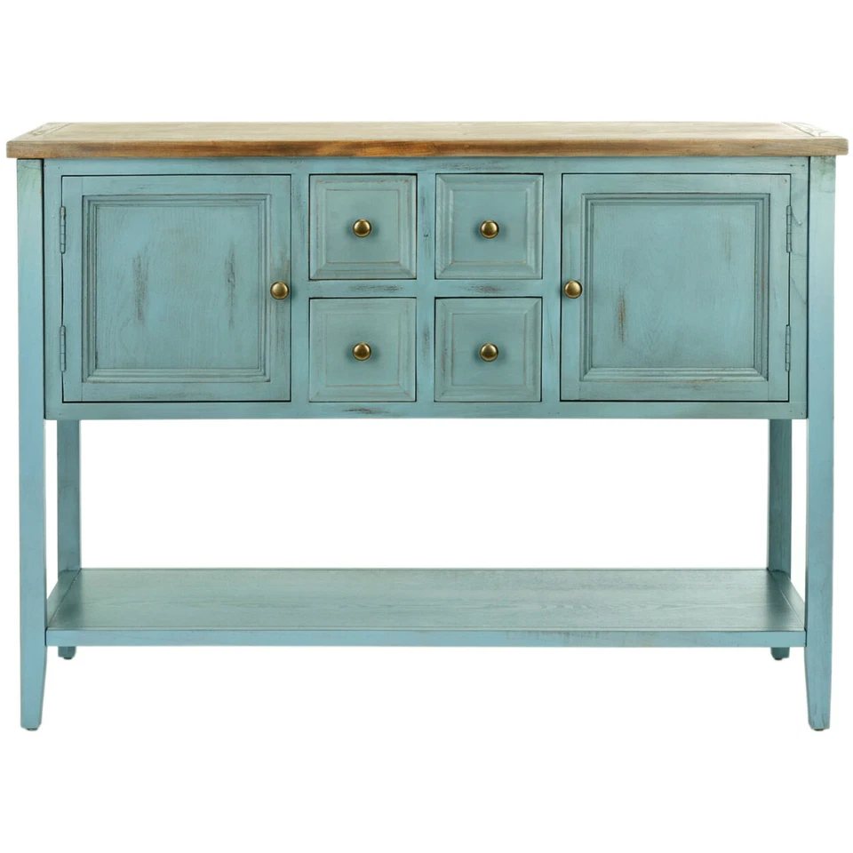 SAFAVIEH Charlotte Storage Sideboard | Blue / Oak | - Image 2 of 4