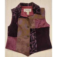 Vintage Concinno Patchwork Velour  Floral Vest Small