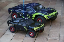 Custom Body Muddy Green for Traxxas 1:16 Slash Body Muddy 7012 Brushed Car