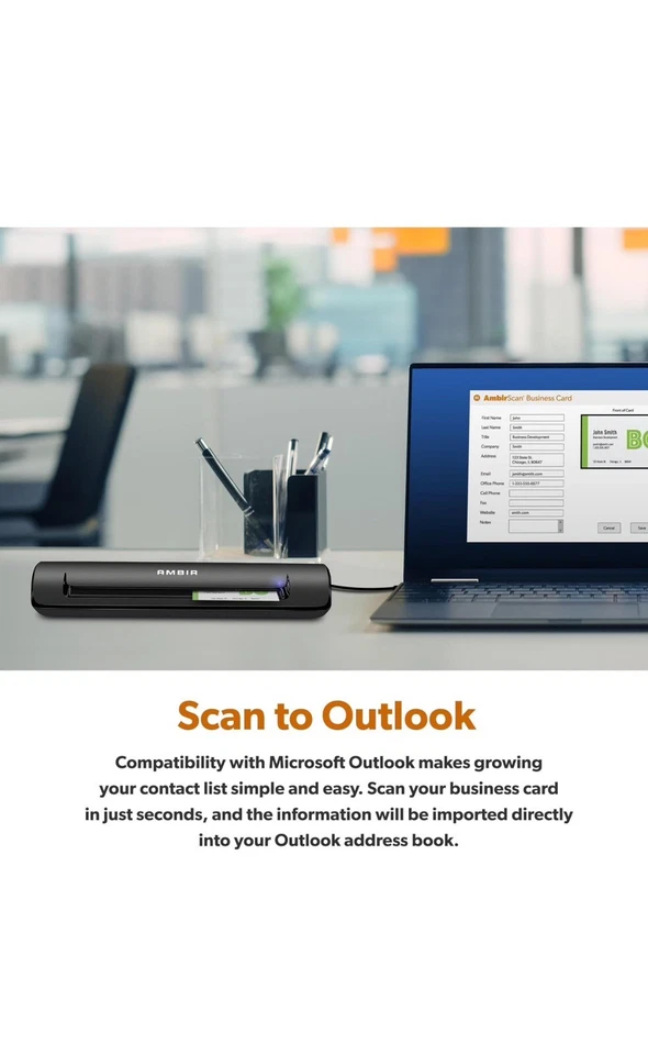 Ambir TravelScan Pro Go Bundle Portable USB Powered Compact Document Business - Image 3 of 3