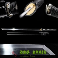 Handmade Japan Samurai Sword Ninja Katana 60Si2Mn Steel Sharp Blade Battle Ready
