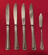 4 Dinner Knives 1 Butter Knife JA Henckels Intl ALCEA 18/10 Stainless Steel