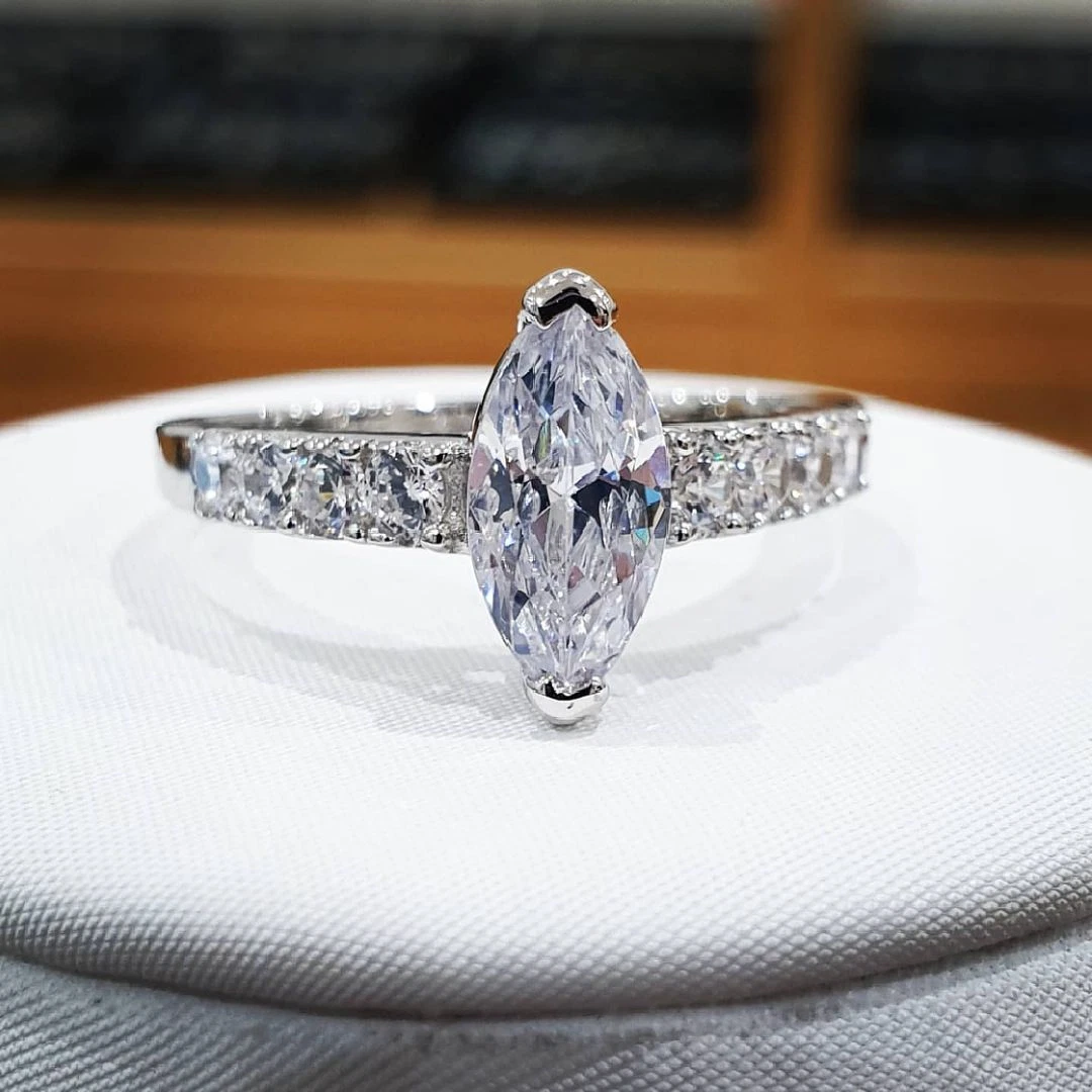 Sterling silver marquise best sale ring