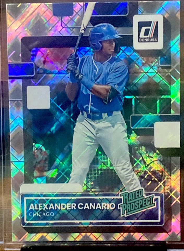 2022 Donruss Alexander Canario Rated Prospect Diamond Parallel Insert No. RP-12 - Image 2 of 3