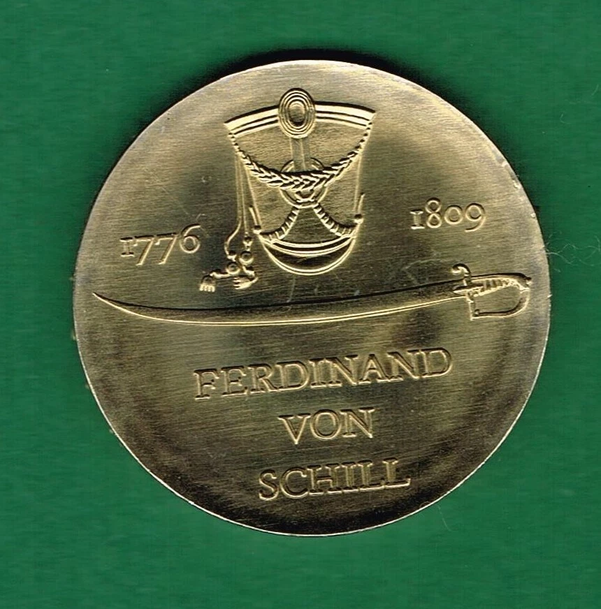 A.S.S DDR 5 Mark Gedenkmünze Ferdinand von Schill 1976 J: 1559 stgl bfr - Bild 1 von 2