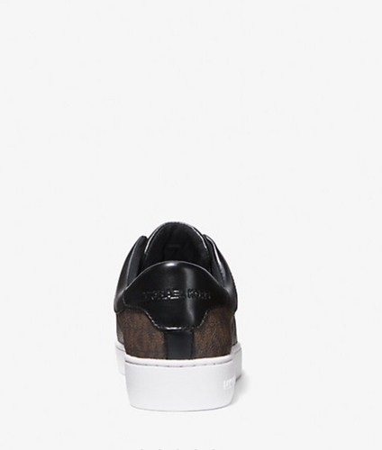 Michael Kors Keaton Zip Slip On Sneakers MK Logo Brown Size 7,5 ❤️❤️ - Picture 4 of 5