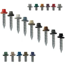 #14 x 1" METAL ROOFING SCREWS: Colored Metal Roofing Screw & Siding Screw
