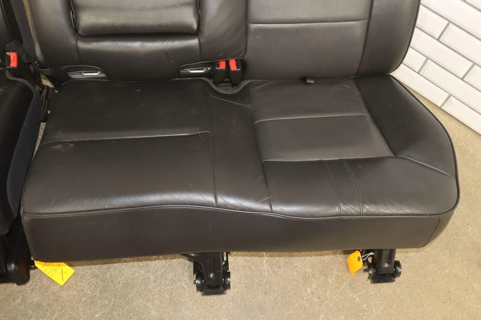 2008-2009 Hummer H2 SUV 1st & 2nd Row Ebony Leather Power Seat Set - Imagem 2 de 4