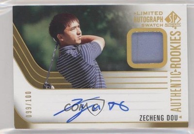 2021 SP Authentic Signature Swatch Limited /100 Zecheng Dou Rookie Auto RC 1t6s