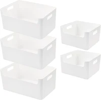 5 StüCk Aufbewahrungsbox KüChe Bad KöRbe Kunststoff 30Cm Niedrigeren Vorderseite