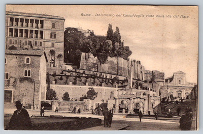 c1920s Rome Isolamento Campidoglio Via del Mare Verdesi Postcard