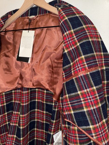 Authentic Gucci Wool Blend Red Plaid Crest Jacket Men’s Size 50 L Made In Italy - Picture 14 of 19