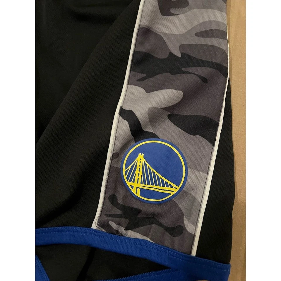 Nike Golden State Warriors Camo Basketball Shorts Men's Size M Black - Image 3 of 4
