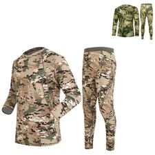 Mens Outfit Underpants Set Long Pants Underwear T-shirt Thermal Party Crew Neck