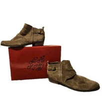 Naughty Monkey Womens Straight Up Ankle Boots Taupe 8.5