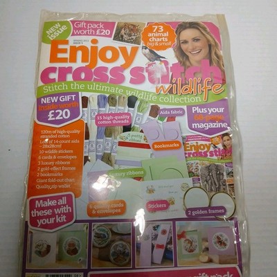 Enjoy Cross Stitch Magazine Spring 2011 Issue 5 Wildlife w/Gift Pack