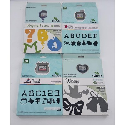 Making Memories Slice Card Design Lot of 4 Playground Fall Travel Wedding Shapes