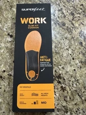 Superfeet Slim-Fit Cushion Insoles Inserts Size D M 7.5-9 W 8.5-10