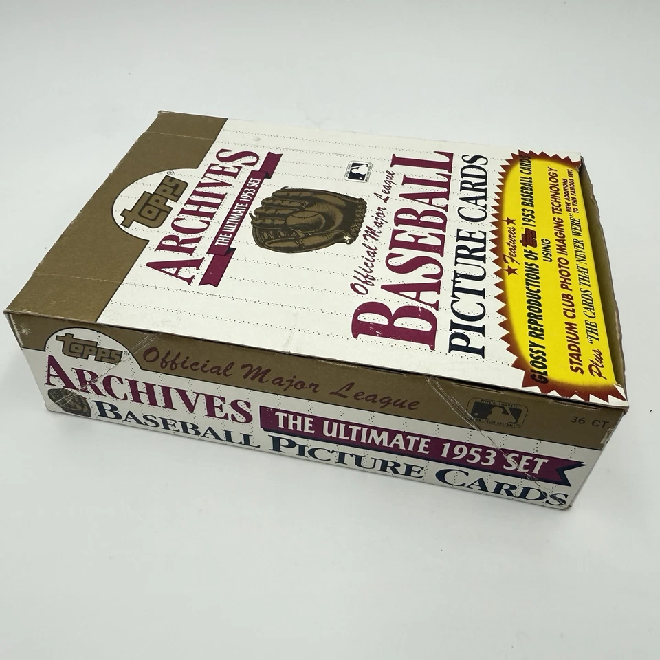1991 Topps Archives The Ultimate 1953 Set Baseball Box 36 Factory Sealed packs - Image 2 of 4