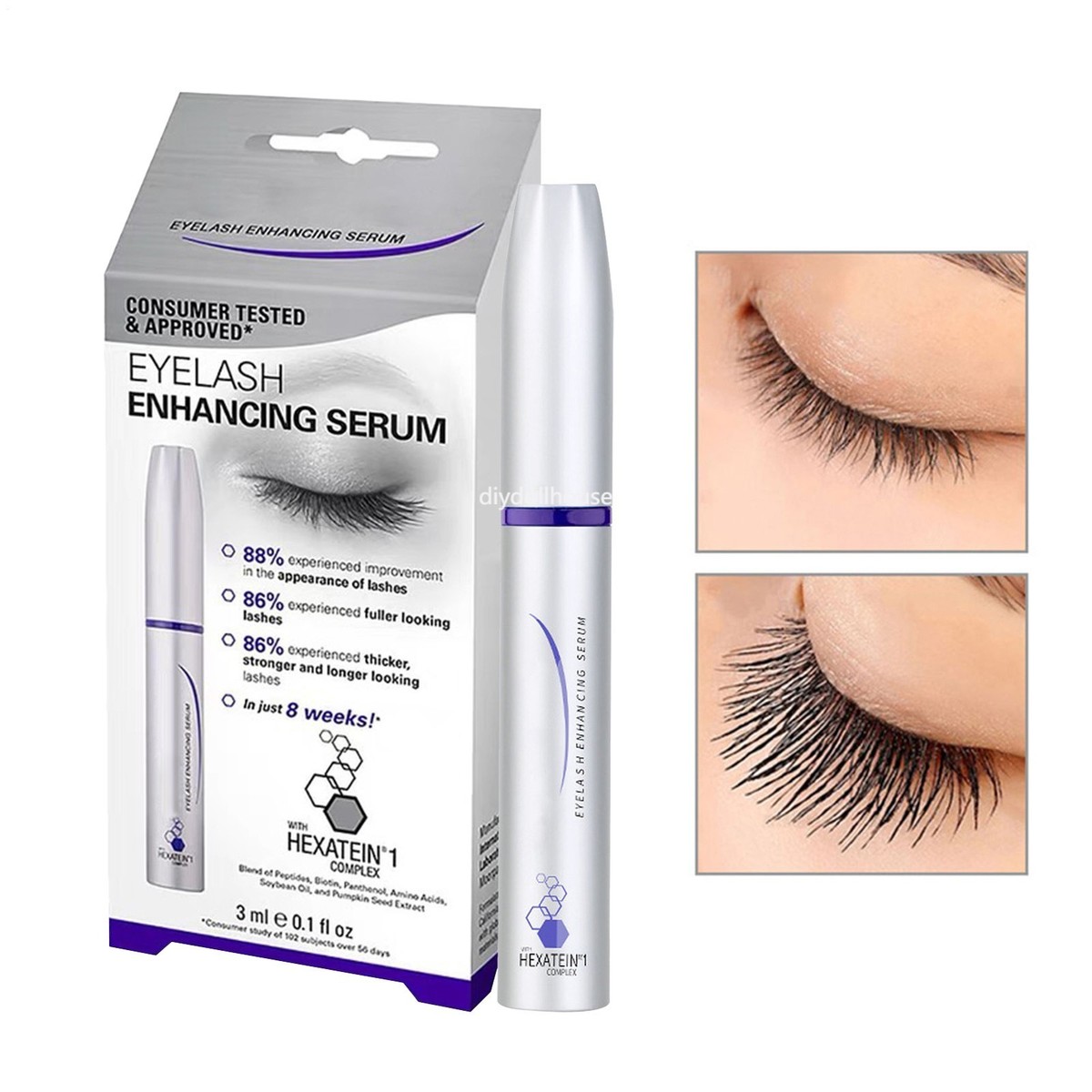 Lashcend Eyelash Serum 6本セット Amazon.com: RapidLash Eyelash Enhancing Serum with HEXATEIN 1