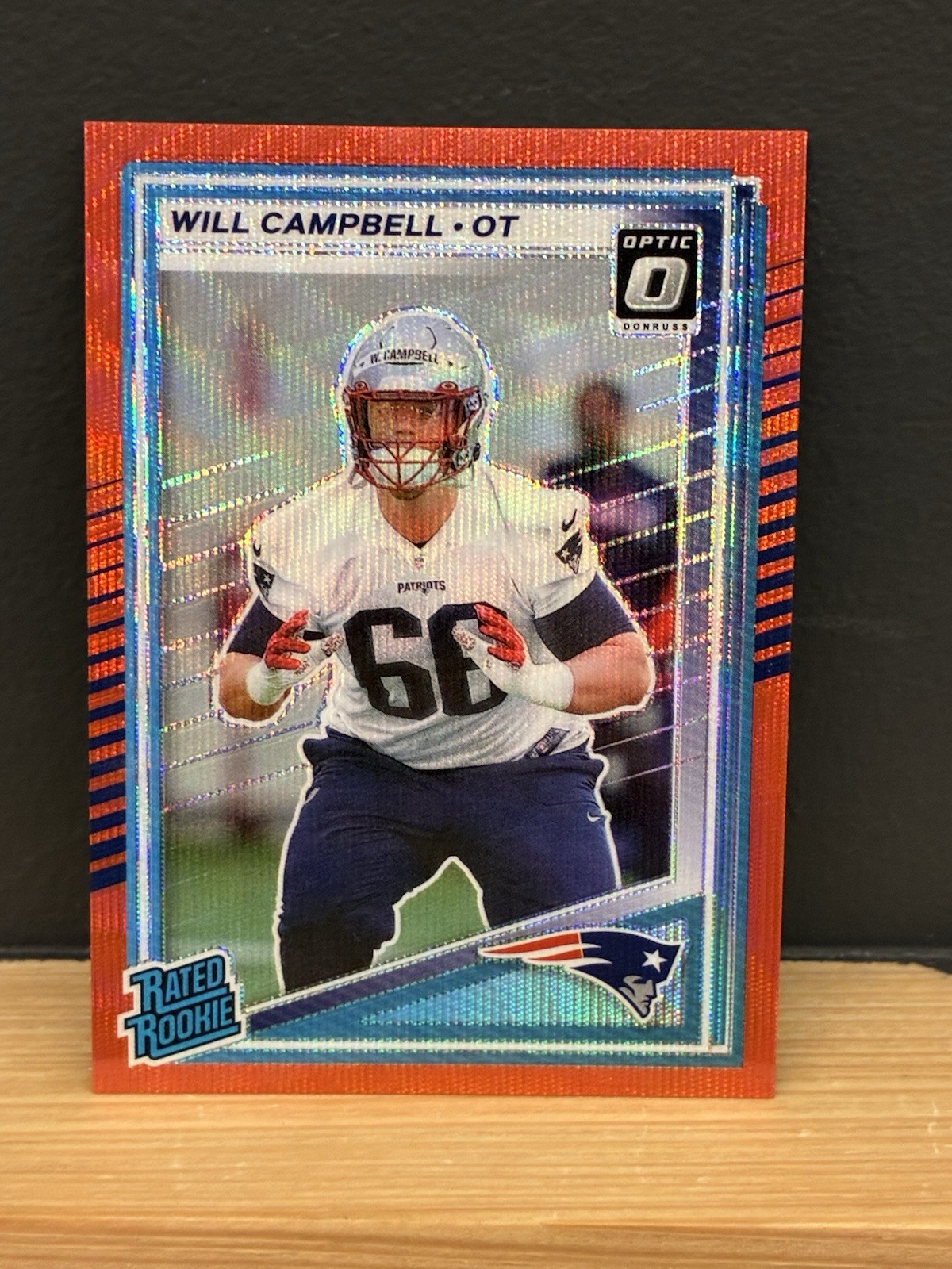 2025 Panini Donruss - Rated Rookie Will Campbell #345 Optic Preview Red Wave SP