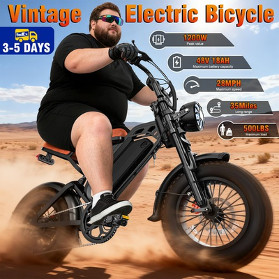 #ad #ad 1200W Peak Power Electric Bike for Adults 28MPH 35 Mile Range 48V 18Ah E Bike $285.99