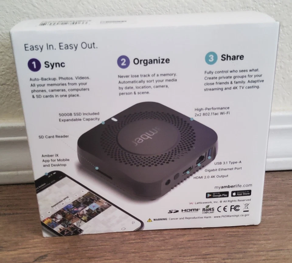 Amber X Personal Cloud Network Storage Network Media Player/Server - Image 3 of 4