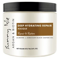 Sunny Isle Argan and Biotin Deep Hydrating Intensive Repair Hair Masque 16oz