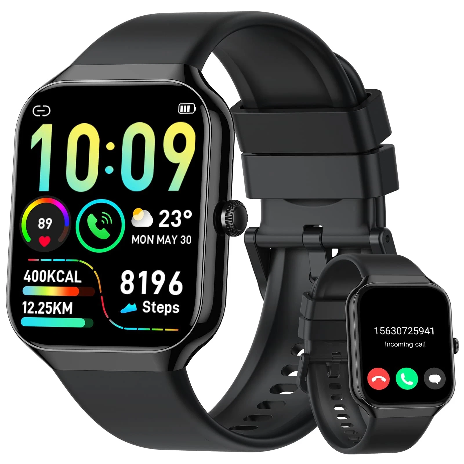 Smart Watch for Men Women Answer/Make Calls, 1.96" HD Fitness Watch with Hear...