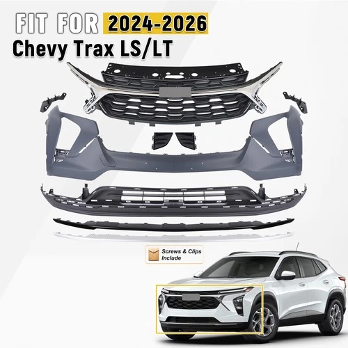 Front Bumper Cover Grille Assembly Kit Complete For Chevy Trax LS LT 2024-2026