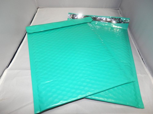 10 Hot Pink and Teal 8.5x12 Bubble Mailers, Padded Self Adhesive Colored Mailers - Picture 4 of 6