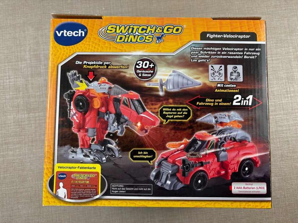 VTECH Switch & Go Dinos - Fighter-Velociraptor Spielfigur Fahrzeug verwandelbar - Bild 2 von 2