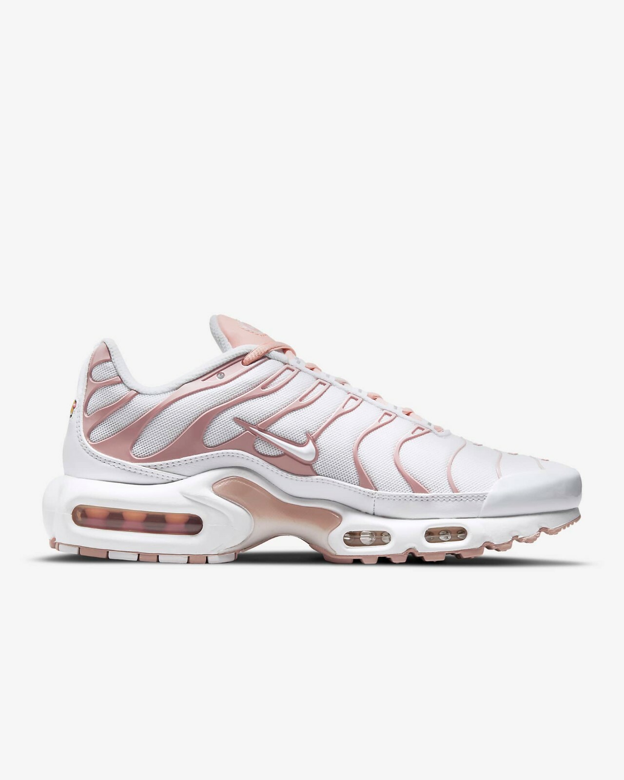 Pink and white hotsell nike air max plus