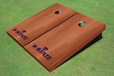 Kansas State University Wildcats Word Mark Solid Rosewood Cornhole Boards
