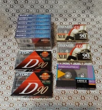 Lot of 11 Mixed NEW Sealed TDK/Sony/Maxell/Memorex-Cassette Tapes-60 & 90 Minute