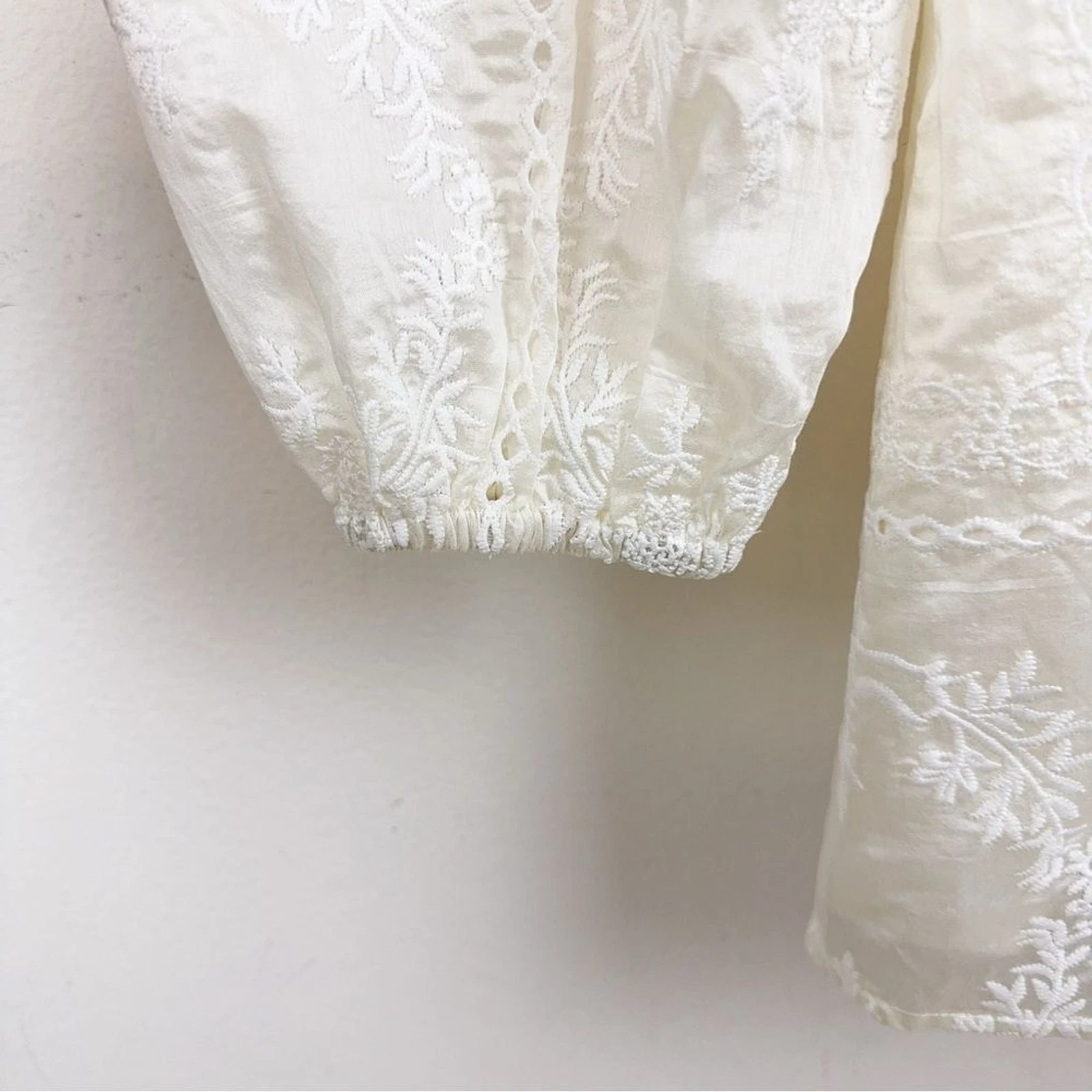 OFF WHITE Mini abito nuovo con etichette Lost + Wander Somerset Meadow Baby Doll in bianco sporco crema OS