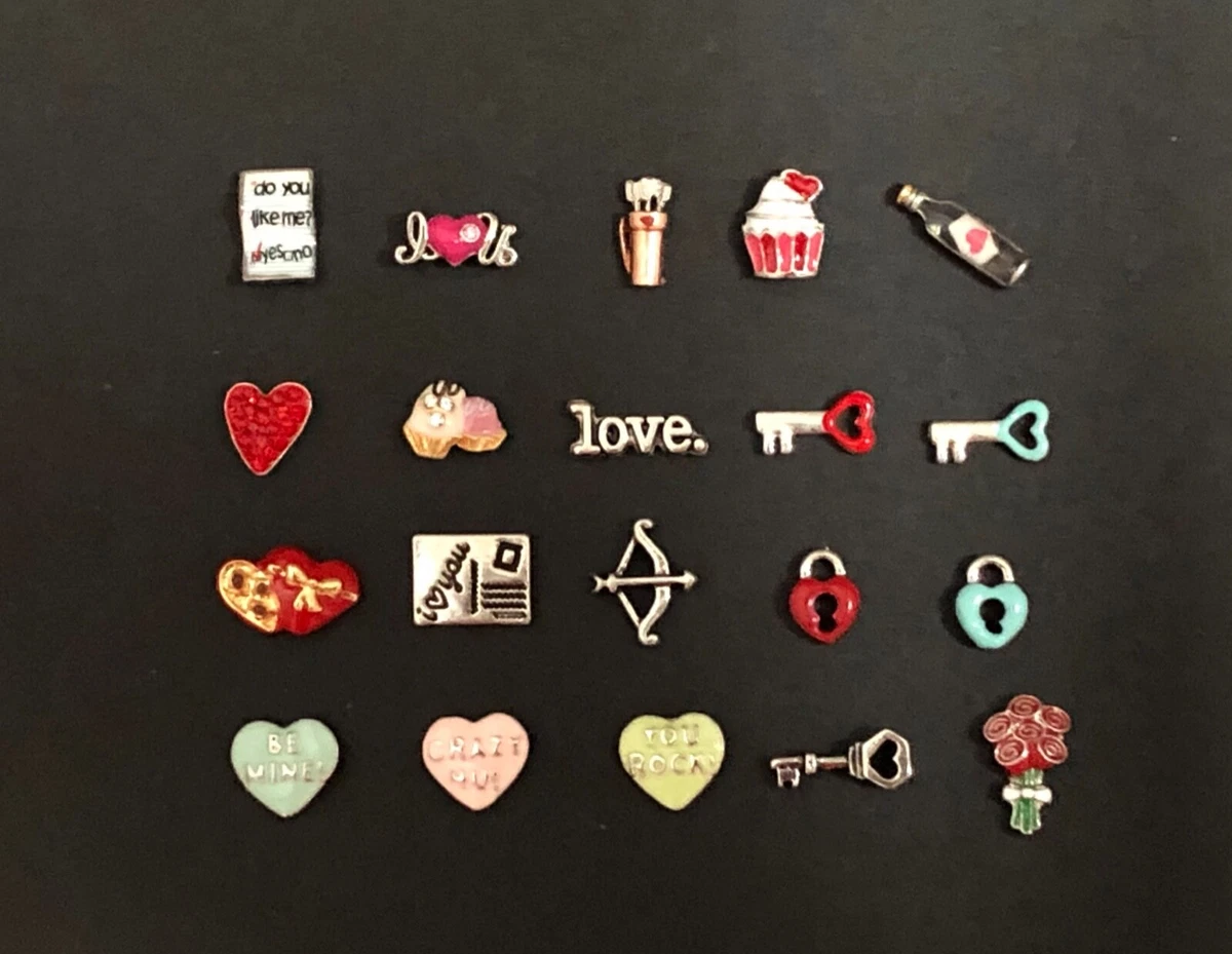 Origami Owl Conversation Valentine s LOVE Heart Charms NEW