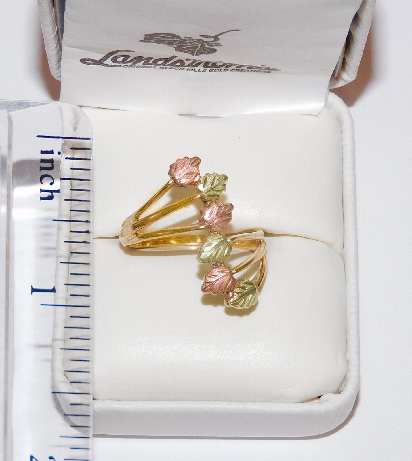 Black Hills Gold 10k 12k Landstrom’s Full Finger Wrap Ring Size 10 eBay