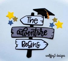 CRAFTECAFE  GRADUATION  KID TITLE premade paper piecing scrapbook die cut piece