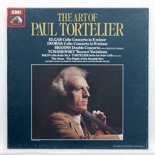 The art of PAUL TORTELIER ⸺ ELGAR DVORAK BRAHMS BACH... ⸺ EMI SLS 3xLPs box NM